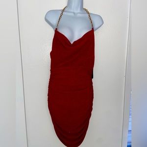 Red cocktail dress